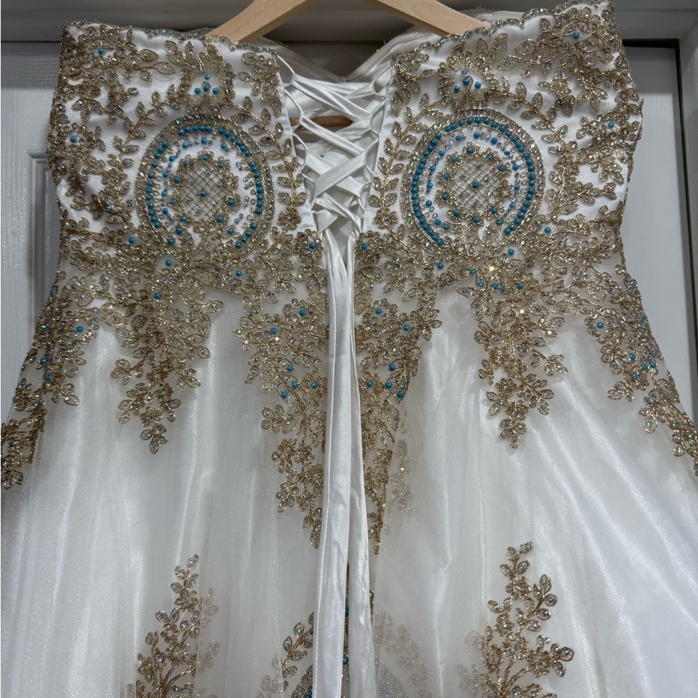 Camille La Vie White and Gold Maxi Dress - Picture 5 of 8